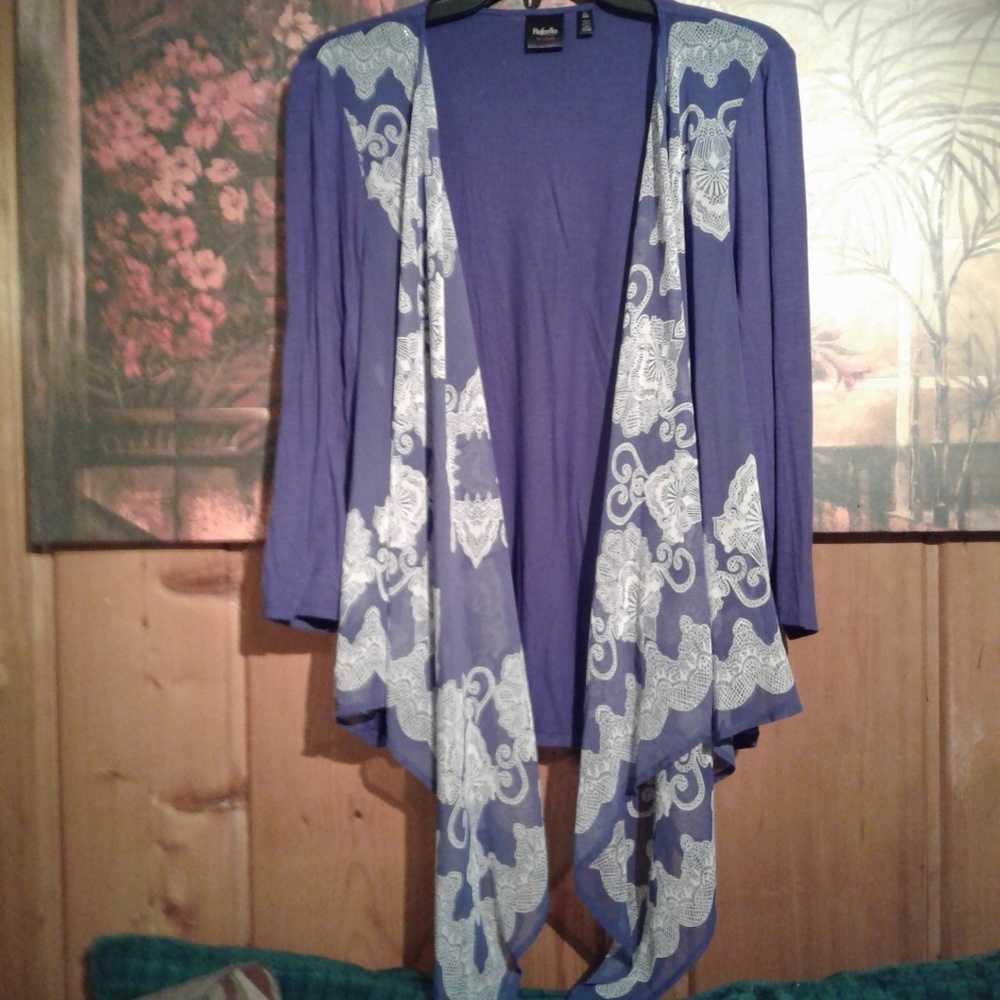 Beautifully detailed open front shrug